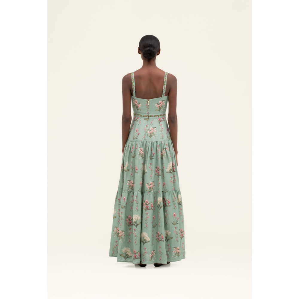 Agua by Agua Bendita Lima Orquidea Maxi Dress Large - Picture 3 of 9